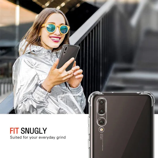 Калъф за Huawei P20 Pro - Удароустойчив Прозрачен Силиконов - Прозрачен