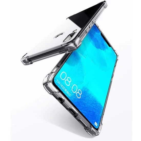 Калъф за Huawei P20 - Удароустойчив Прозрачен Силиконов - Прозрачен