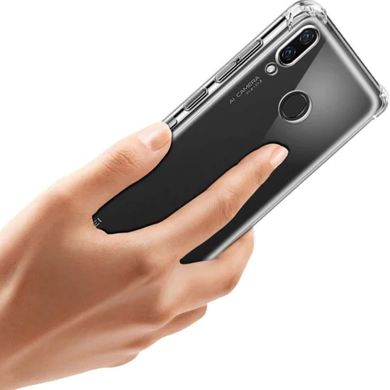 Калъф за Huawei P20 - Удароустойчив Прозрачен Силиконов - Прозрачен