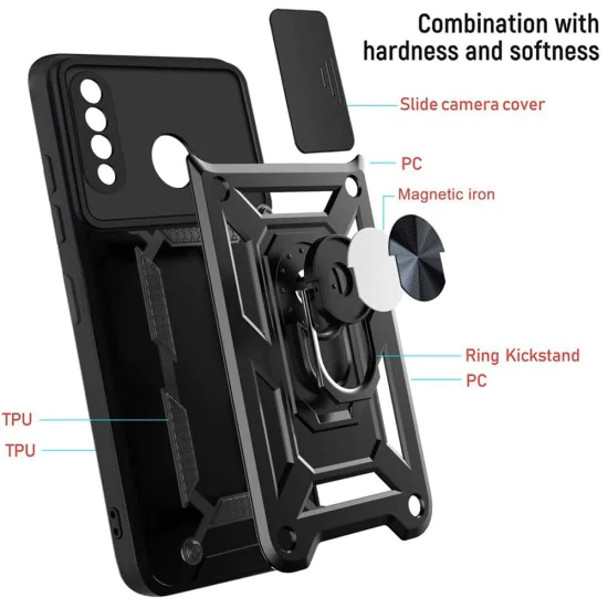 Калъф за Huawei P30 Lite / P30 Lite New Edition - CamShield Series - черен
