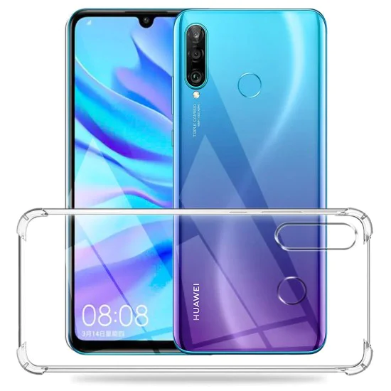 Калъф за Huawei P30 Lite / P30 Lite New Edition - Удароустойчив прозрачен силикон - прозрачен