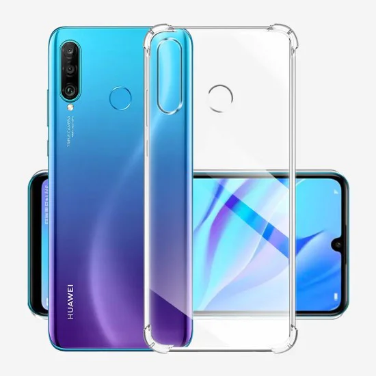 Калъф за Huawei P30 Lite / P30 Lite New Edition - Удароустойчив прозрачен силикон - прозрачен