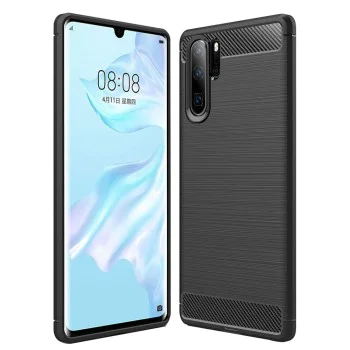 Калъф за Huawei P30 Pro / P30 Pro New Edition - Carbon Silicone - Черен