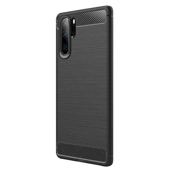 Калъф за Huawei P30 Pro / P30 Pro New Edition - Carbon Silicone - Черен