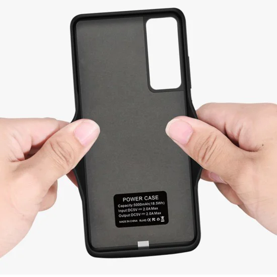 Калъф за Huawei P30 Pro с 5000mAh Батерия - Power Pro - Черен