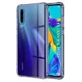 Калъф за Huawei P30 - Techsuit - Удароустойчив Clear Silicone - Опушено Черен