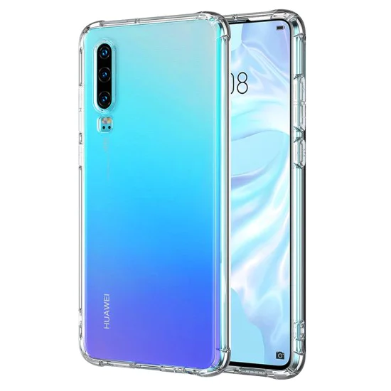 Калъф за Huawei P30 - Удароустойчив Прозрачен Силиконов - Прозрачен