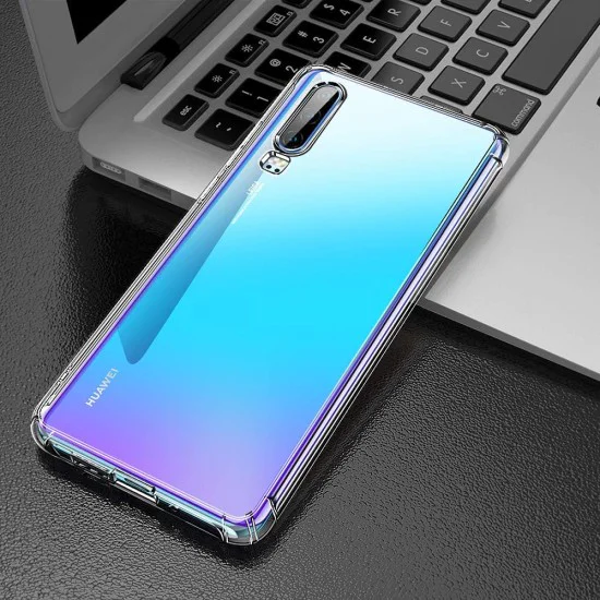 Калъф за Huawei P30 - Удароустойчив Прозрачен Силиконов - Прозрачен
