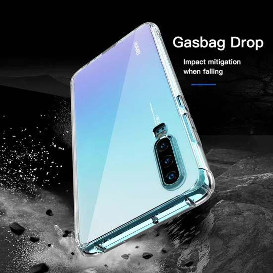 Калъф за Huawei P30 - Удароустойчив Прозрачен Силиконов - Прозрачен