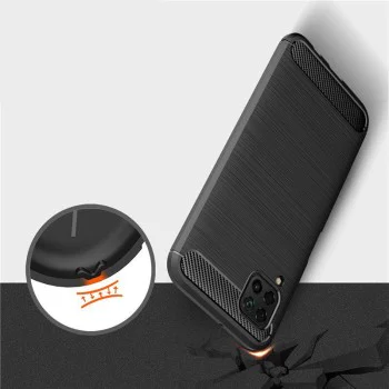 Калъф за Huawei P40 Lite - Carbon Silicone - Черен