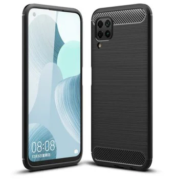 Калъф за Huawei P40 Lite - Carbon Silicone - Черен