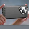 Калъф за Huawei Pura 70 - Carbon Silicone - Черен