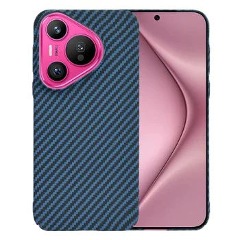 Калъф за Huawei Pura 70 - Carbonite FiberShell - Cyan