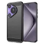 Калъф за Huawei Pura 70 Pro - Carbon Silicone - Черен