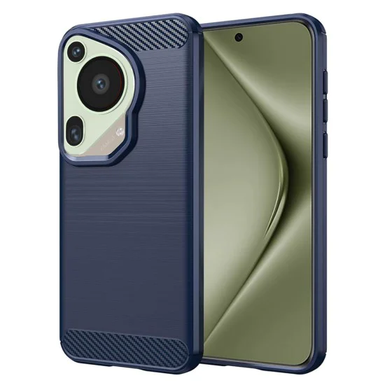 Калъф за Huawei Pura 70 Ultra - Carbon Silicone - Blue