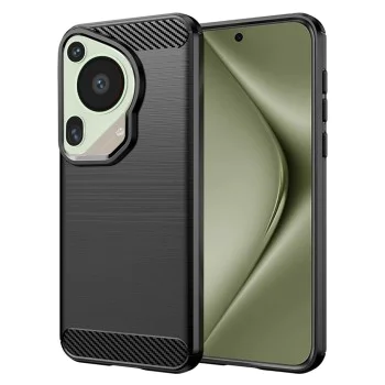 Калъф за Huawei Pura 70 Ultra - Carbon Silicone - Черен