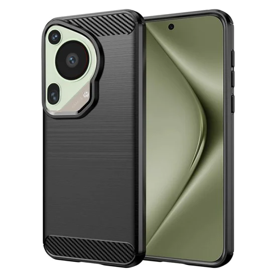 Калъф за Huawei Pura 70 Ultra - Carbon Silicone - Черен