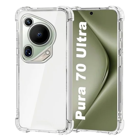 Калъф за Huawei Pura 70 Ultra - Удароустойчив Clear Clear Silicone - Clear