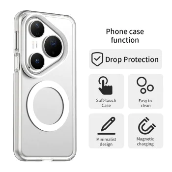 Калъф за Huawei Pura 80 Pro - Techsuit - CandyCase MagSafe - Бял