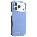 Калъф Karl Lagerfeld Grained Leather Metal Logo MagSafe (KLHMP18LPSKLFOFB) - iPhone 18 Pro / iPhone 17 Pro - Син