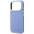 Калъф Karl Lagerfeld Grained Leather Metal Logo MagSafe (KLHMP18LPSKLFOFB) - iPhone 18 Pro / iPhone 17 Pro - Син