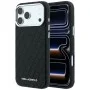 Калъф Karl Lagerfeld Grained Leather Metal Logo MagSafe (KLHMP18LPSKLFOFK) - iPhone 18 Pro / iPhone 17 Pro - Черен
