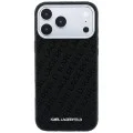 Калъф Karl Lagerfeld Grained Leather Metal Logo MagSafe (KLHMP18XPSKLFOFK) - iPhone 18 Pro Max / iPhone 17 Pro Max - Черен