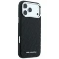 Калъф Karl Lagerfeld Grained Leather Metal Logo MagSafe (KLHMP18XPSKLFOFK) - iPhone 18 Pro Max / iPhone 17 Pro Max - Черен
