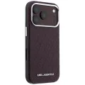 Калъф Karl Lagerfeld Grained Leather Metal Logo MagSafe (KLHMP18XPSKLFOFR) - iPhone 18 Pro Max / iPhone 17 Pro Max - Бордо