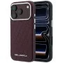 Калъф Karl Lagerfeld Grained Leather Metal Logo MagSafe (KLHMP18XPSKLFOFR) - iPhone 18 Pro Max / iPhone 17 Pro Max - Бордо