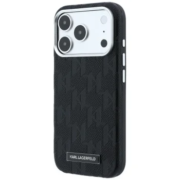 Калъф Karl Lagerfeld HC MagSafe SW Grained Leather HS Mono Resin Logo (KLHMP18L6PWKLMHK) - iPhone 18 Pro / iPhone 17 Pro - Черен
