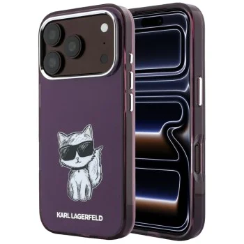 Калъф Karl Lagerfeld HC MagSafe IML Choupette Body Sketch Print (KLHMP18L6HCIKDR) - iPhone 18 Pro / iPhone 17 Pro - Бордо