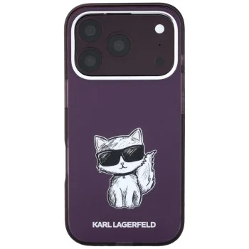 Калъф Karl Lagerfeld HC MagSafe IML Choupette Body Sketch Print (KLHMP18L6HCIKDR) - iPhone 18 Pro / iPhone 17 Pro - Бордо