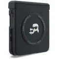 Калъф Karl Lagerfeld Hardcase Leather Karl&Chaoupette Head Pin (KLHMZF8PSMLRKCK) - Samsung Galaxy Z Flip8 - Черен