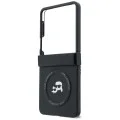 Калъф Karl Lagerfeld Hardcase Leather Karl&Chaoupette Head Pin (KLHMZF8PSMLRKCK) - Samsung Galaxy Z Flip8 - Черен