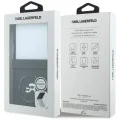 Калъф Karl Lagerfeld Hardcase Leather Karl&Chaoupette Head Pin (KLHMZF8PSMLRKCK) - Samsung Galaxy Z Flip8 - Черен