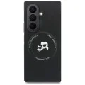 Калъф Karl Lagerfeld Hardcase Leather Karl&Chaoupette Head Pin (KLHMZFD8PSMLRKCK) - Samsung Galaxy Z Fold8 Ultra - Черен