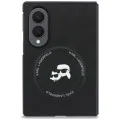 Калъф Karl Lagerfeld Hardcase Leather Karl&Chaoupette Head Pin (KLHMZFW8PSMLRKCK) - Samsung Galaxy Z Fold8 - Черен