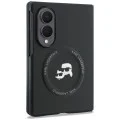 Калъф Karl Lagerfeld Hardcase Leather Karl&Chaoupette Head Pin (KLHMZFW8PSMLRKCK) - Samsung Galaxy Z Fold8 - Черен