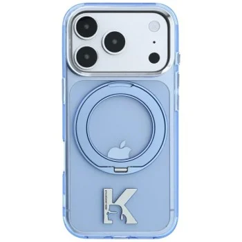 Калъф Karl Lagerfeld Hardcase IML Ring Stand MagSafe Kameo Metal (KLHMP18L6HRSMKMB) - iPhone 18 Pro / iPhone 17 Pro - Син
