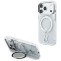 Калъф Karl Lagerfeld Hardcase IML Ring Stand MagSafe Kameo Metal (KLHMP18L6HRSMKMH) - iPhone 18 Pro / iPhone 17 Pro - Прозрачен