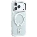 Калъф Karl Lagerfeld Hardcase IML Ring Stand MagSafe Kameo Metal (KLHMP18L6HRSMKMH) - iPhone 18 Pro / iPhone 17 Pro - Прозрачен