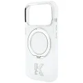 Калъф Karl Lagerfeld Hardcase IML Ring Stand MagSafe Kameo Metal (KLHMP18L6HRSMKMH) - iPhone 18 Pro / iPhone 17 Pro - Прозрачен