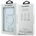 Калъф Karl Lagerfeld Hardcase IML Ring Stand MagSafe Kameo Metal (KLHMP18L6HRSMKMH) - iPhone 18 Pro / iPhone 17 Pro - Прозрачен