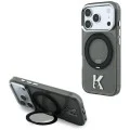 Калъф Karl Lagerfeld Hardcase IML Ring Stand MagSafe Kameo Metal (KLHMP18L6HRSMKMK) - iPhone 18 Pro / iPhone 17 Pro - Черен