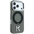 Калъф Karl Lagerfeld Hardcase IML Ring Stand MagSafe Kameo Metal (KLHMP18L6HRSMKMK) - iPhone 18 Pro / iPhone 17 Pro - Черен