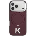 Калъф Karl Lagerfeld Hardcase IML Ring Stand MagSafe Kameo Metal (KLHMP18L6HRSMKMR) - iPhone 18 Pro / iPhone 17 Pro - Бордо