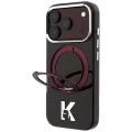 Калъф Karl Lagerfeld Hardcase IML Ring Stand MagSafe Kameo Metal (KLHMP18L6HRSMKMR) - iPhone 18 Pro / iPhone 17 Pro - Бордо
