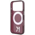 Калъф Karl Lagerfeld Hardcase IML Ring Stand MagSafe Kameo Metal (KLHMP18L6HRSMKMR) - iPhone 18 Pro / iPhone 17 Pro - Бордо