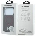 Калъф Karl Lagerfeld Hardcase IML Ring Stand MagSafe Kameo Metal (KLHMP18L6HRSMKMR) - iPhone 18 Pro / iPhone 17 Pro - Бордо
